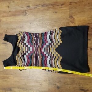Bebe bodycon geometric colorful stretch dress